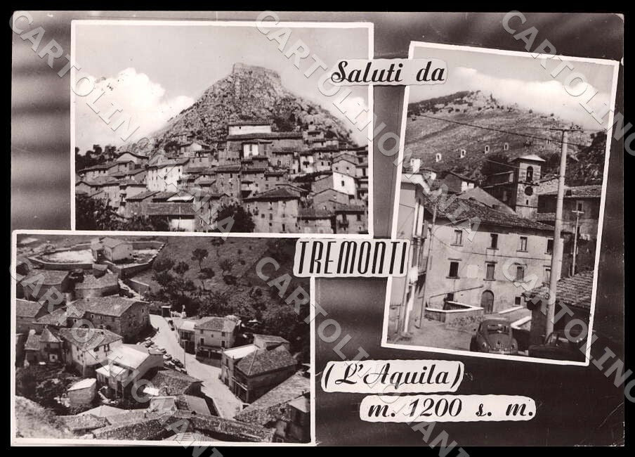 L'Aquila Tremonti Saluti da Auto PIEGHINE FG Foto cartolina GM0741 – fronte