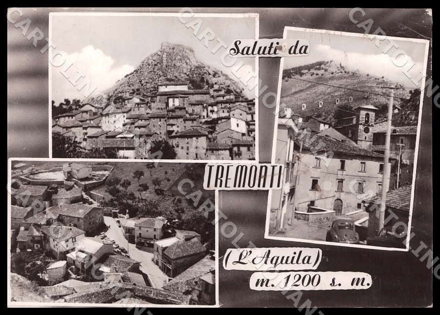 L'Aquila Tremonti Saluti da Auto PIEGHE FG Foto cartolina GM0742 – fronte