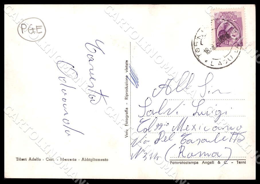 L'Aquila Tornimparte Via Amiternina Panorama PIEGHINE FG Foto cartolina GM0743 – retro