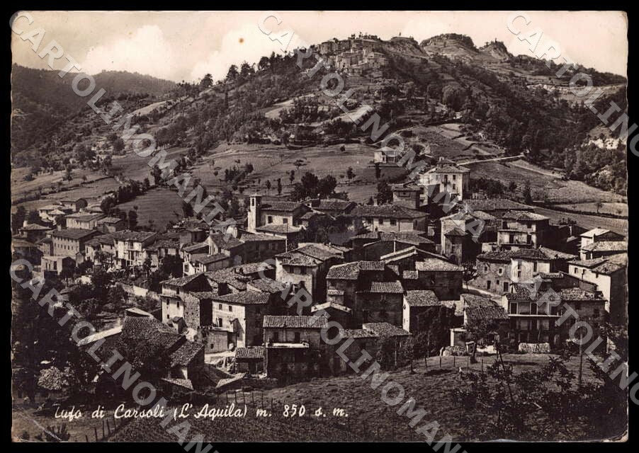 L'Aquila Tufo di Carsoli Alterocca MACCHIE PIEGHE FG Foto cartolina GM0749 – fronte