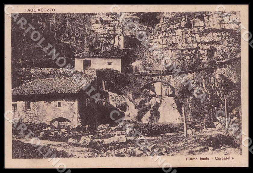 L'Aquila Tagliacozzo Fiume Imele Cascatelle Lavandaie cartolina GM0757 – fronte