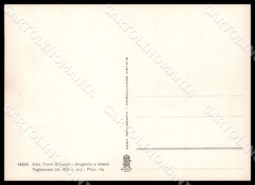 L'Aquila Tagliacozzo Complesso Nautico Piscine FG Foto cartolina GM0776 – retro
