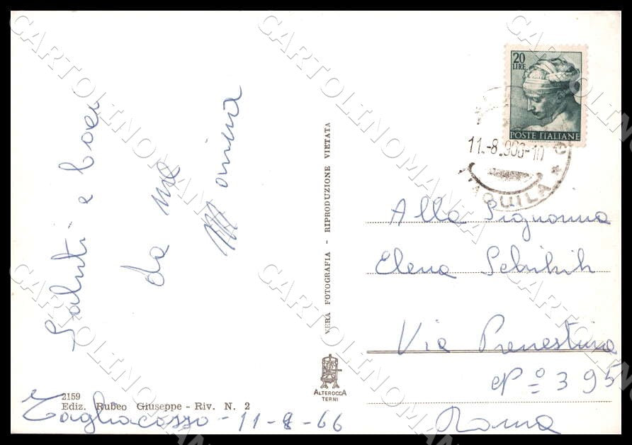 L'Aquila Tagliacozzo Scorcio panoramico Alterocca FG Foto cartolina GM0777 – retro