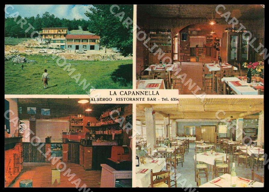 L'Aquila Tagliacozzo Capannella Albergo Ristorante Bar Auto FG cartolina GM0786 – fronte