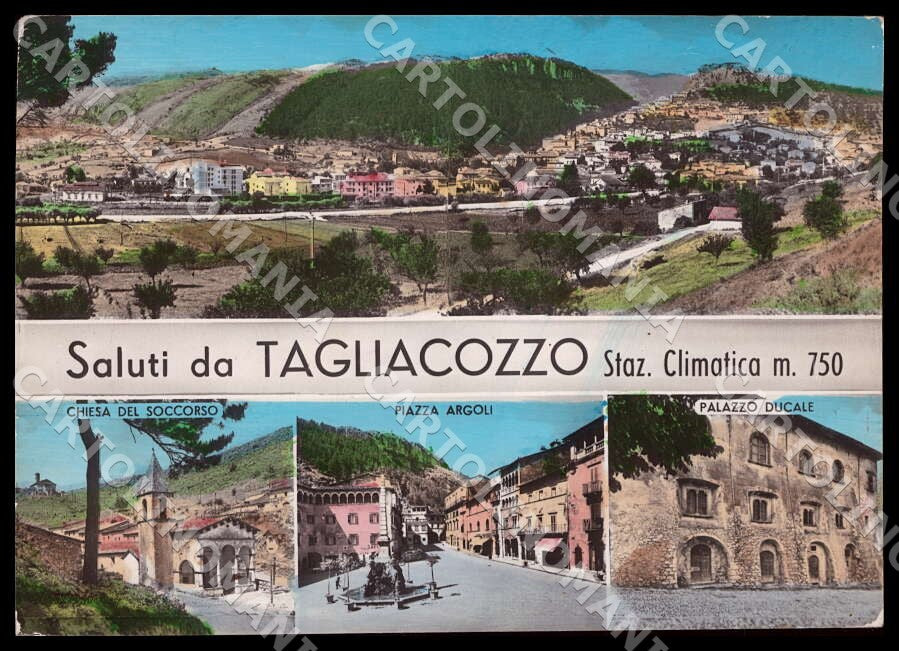L'Aquila Tagliacozzo Saluti da Stazione Climatica FG cartolina GM0787 – fronte