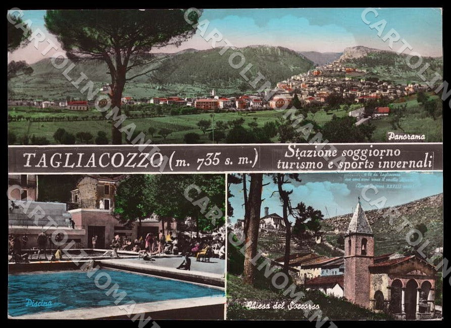 L'Aquila Tagliacozzo Panorama Stazione soggiorno FG Foto cartolina GM0788 – fronte