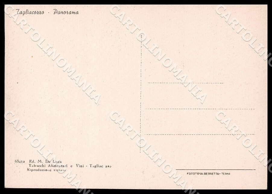 L'Aquila Tagliacozzo Panorama FG cartolina GM0789 – retro
