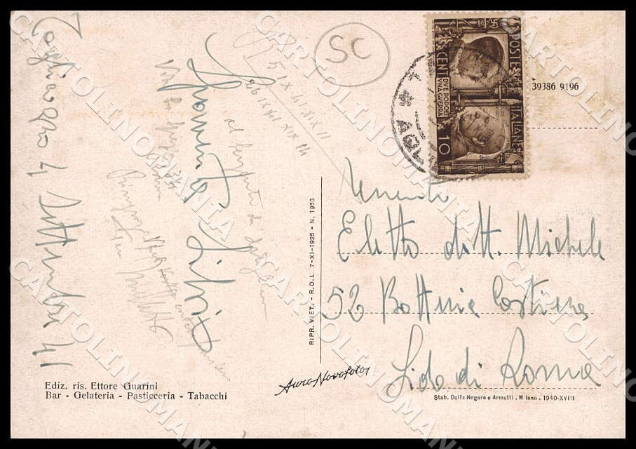 L'Aquila Tagliacozzo Stazione soggiorno Panorama SCOLLATA FG cartolina GM0793 – retro