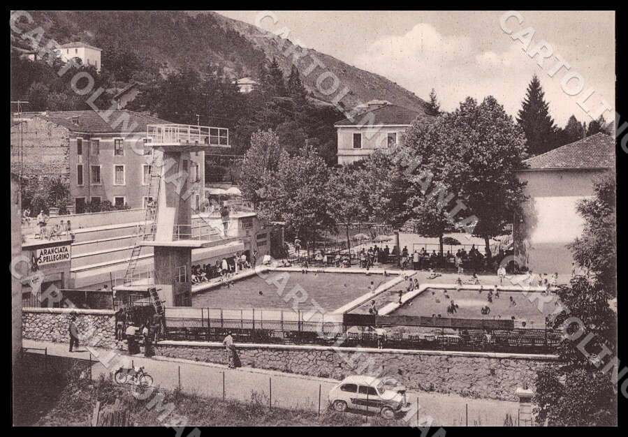 L'Aquila Tagliacozzo Piscina Auto Moto FG cartolina GM0794 – fronte