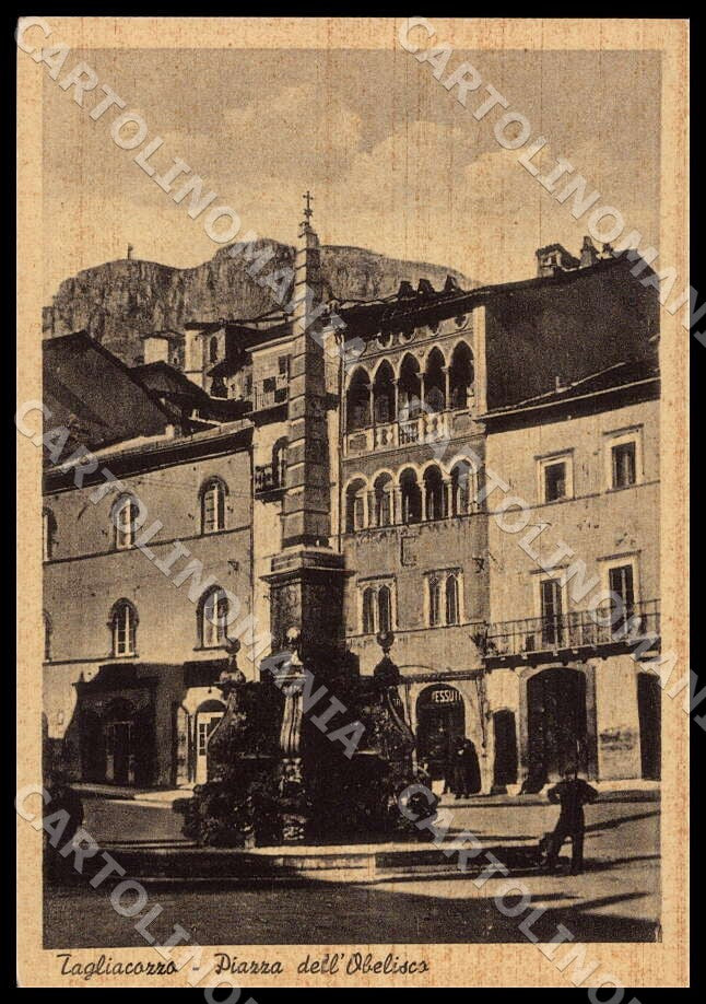 L'Aquila Tagliacozzo Piazza Obelisco Alterocca FG cartolina GM0796 – fronte
