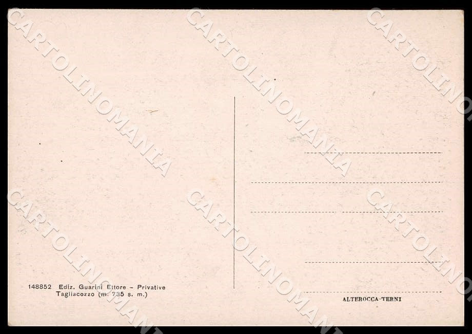 L'Aquila Tagliacozzo Piazza Obelisco Alterocca FG cartolina GM0796 – retro