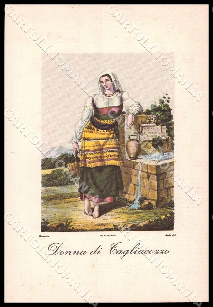 L'Aquila Tagliacozzo Donna Costumi FG cartolina GM0801 – fronte