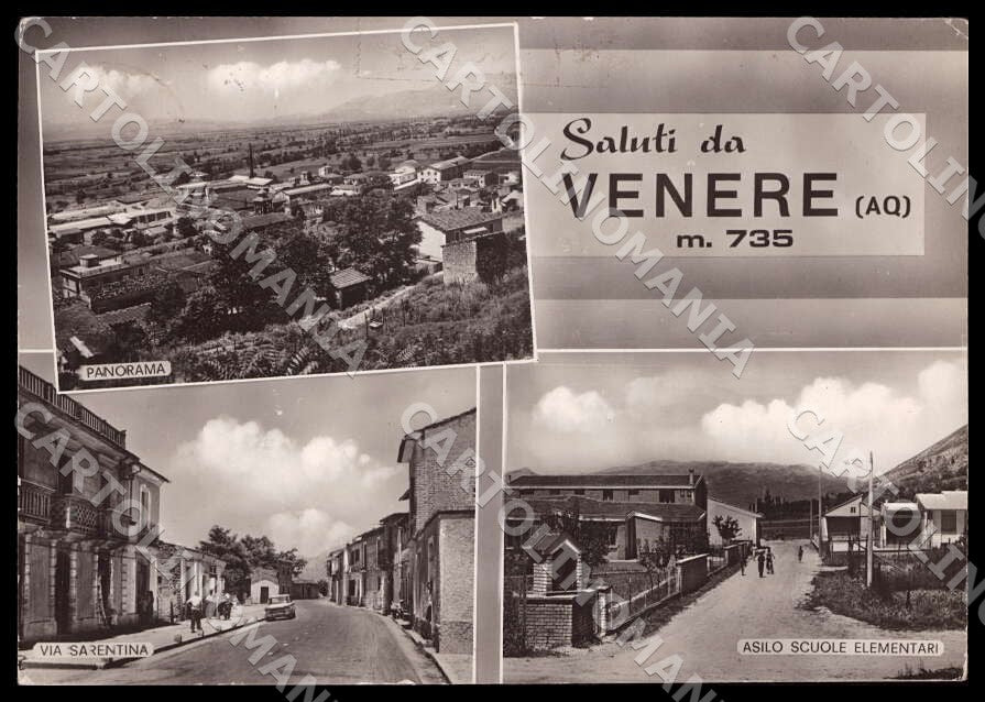 L'Aquila Pescina Venere Saluti da Scuole ABRASA COLLA FG Foto cartolina GM0804 – fronte