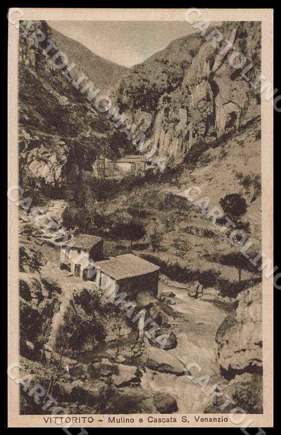 L'Aquila Vittorito Mulino Cascata San Venanzio cartolina GM0814 – fronte