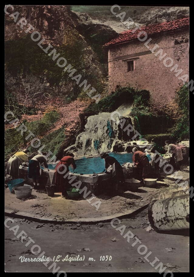 L'Aquila Cappadocia Verrecchie Alterocca Lavandaie FG Foto cartolina GM0818 – fronte