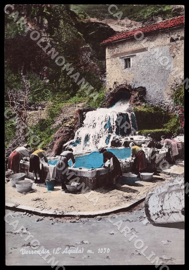 L'Aquila Verrecchie Alterocca Mestieri PIEGATA FG Foto cartolina GM0819 – fronte