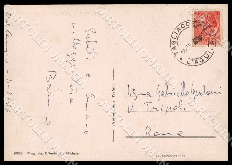 L'Aquila Verrecchie Panorama Alterocca PIEGHINE FG cartolina GM0820 – retro