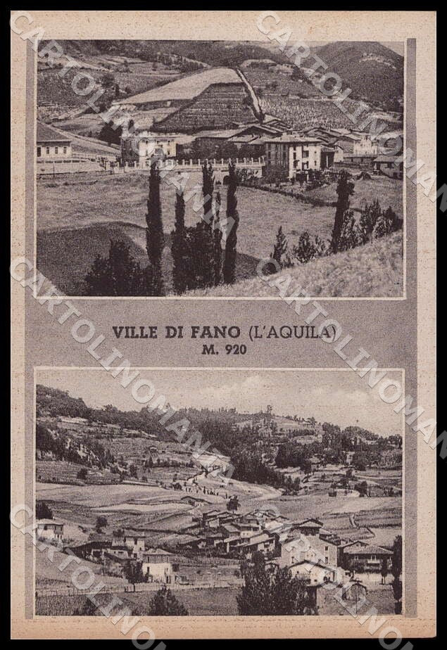 L'Aquila Montereale Ville di Fano FG cartolina GM0822 – fronte