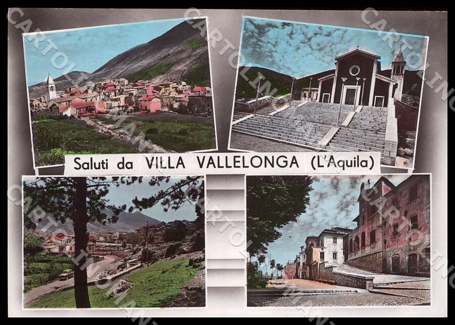 L'Aquila Villavallelonga Saluti da Alterocca Auto FG Foto cartolina GM0830 – fronte