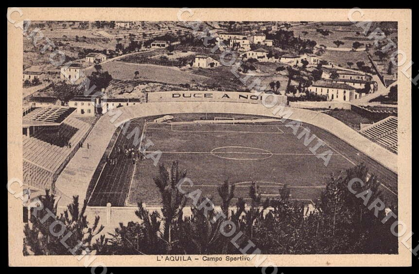 L'Aquila Città Campo Sportivo Stadio Calcio cartolina GM0832 – fronte