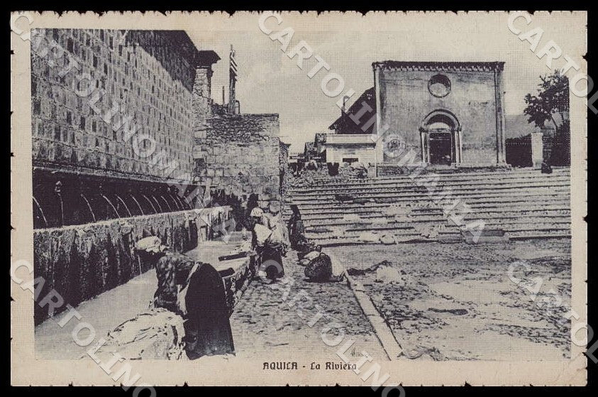 L'Aquila Città Riviera Costumi Mestieri PIEGHINE cartolina GM0834 – fronte