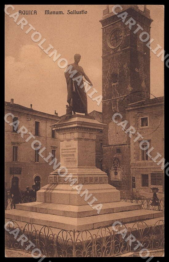 L'Aquila Città Monumento Sallustio cartolina GM0840 – fronte