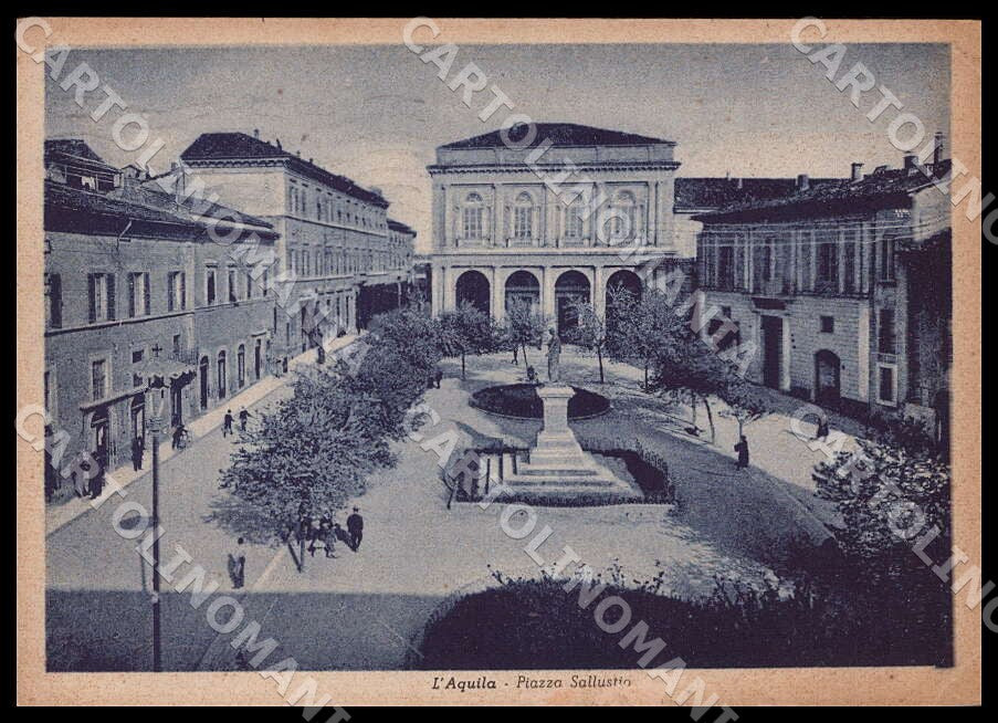 L'Aquila Città Piazza Sallustio PIEGHINA FG cartolina GM0849 – fronte