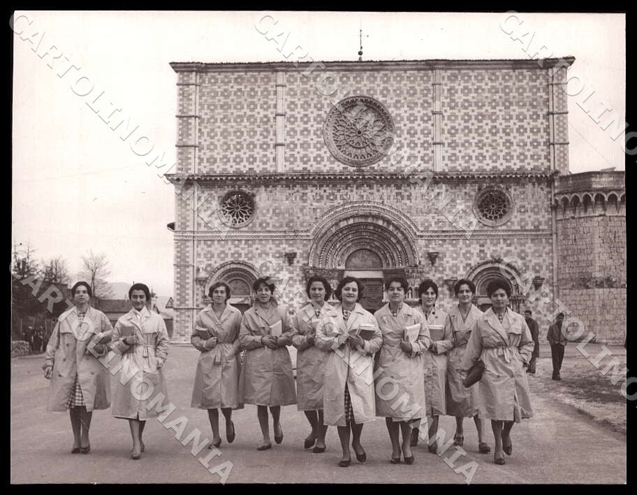 L'Aquila Città Santa Maria di Collemaggio STRAPPO Foto formato cartolina GM0856 – fronte