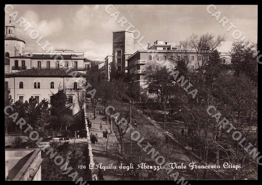 L'Aquila Città Viale Francesco Crispi FG Foto cartolina GM0857 – fronte