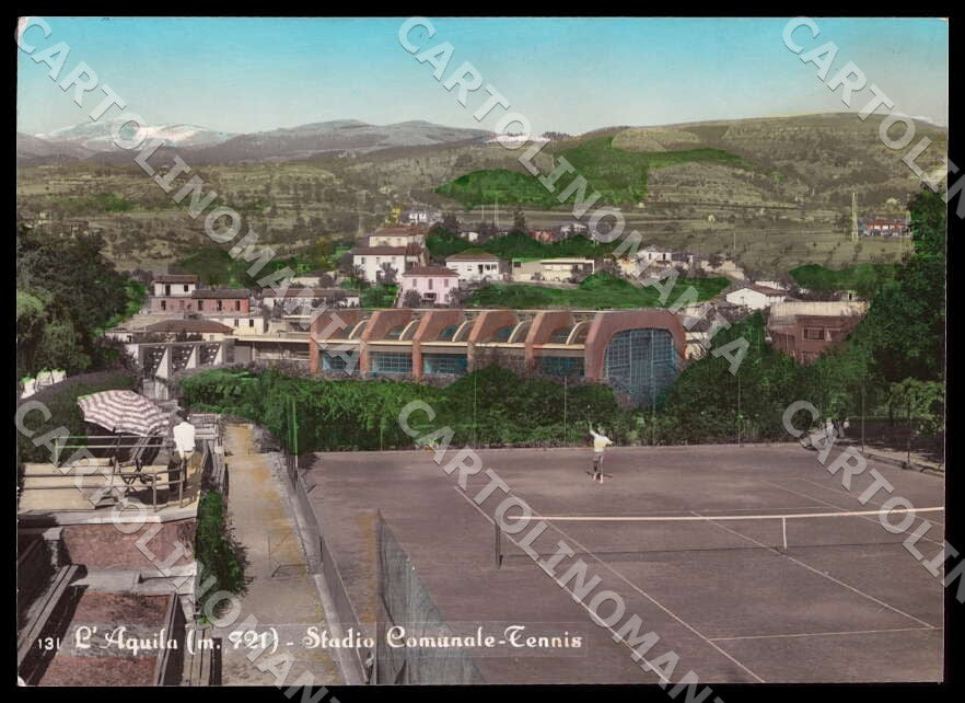 L'Aquila Città Stadio Comunale Tennis FG Foto cartolina GM0860 – fronte