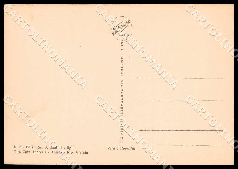 L'Aquila Città Albergo Campo Imperatore Gran Sasso FG Foto cartolina GM0871 – retro