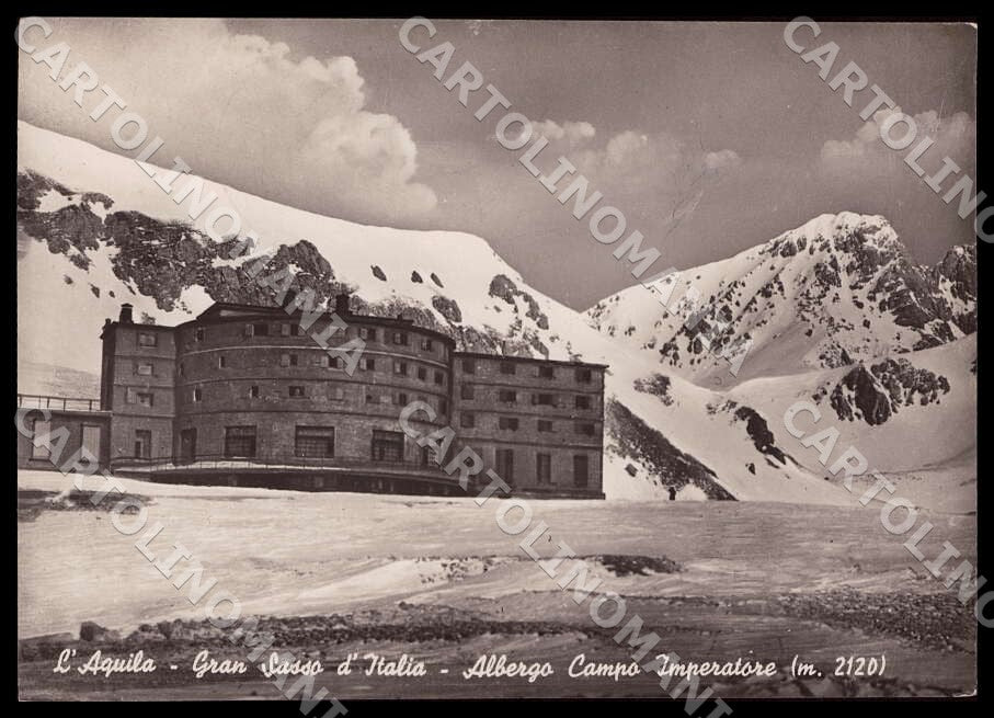 L'Aquila Gran Sasso Italia Campo Imperatore Albergo FG Foto cartolina GM0872 – fronte