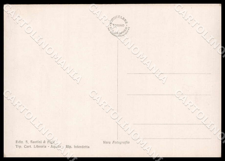 L'Aquila Gran Sasso Italia Albergo Campo Imperatore FG Foto cartolina GM0875 – retro