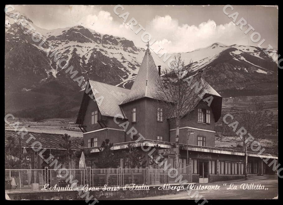 L'Aquila Città Gran Sasso Italia Albergo Villetta FORI FG Foto cartolina GM0877 – fronte