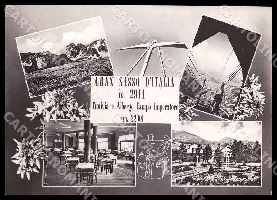 L'Aquila Gran Sasso Italia Funivia Campo Imperatore FG Foto cartolina GM0883 – fronte