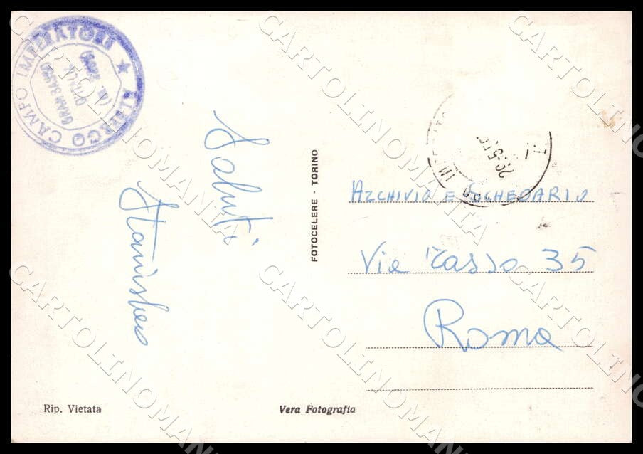 L'Aquila Città Gran Sasso Italia Osservatorio FG Foto cartolina GM0884 – retro