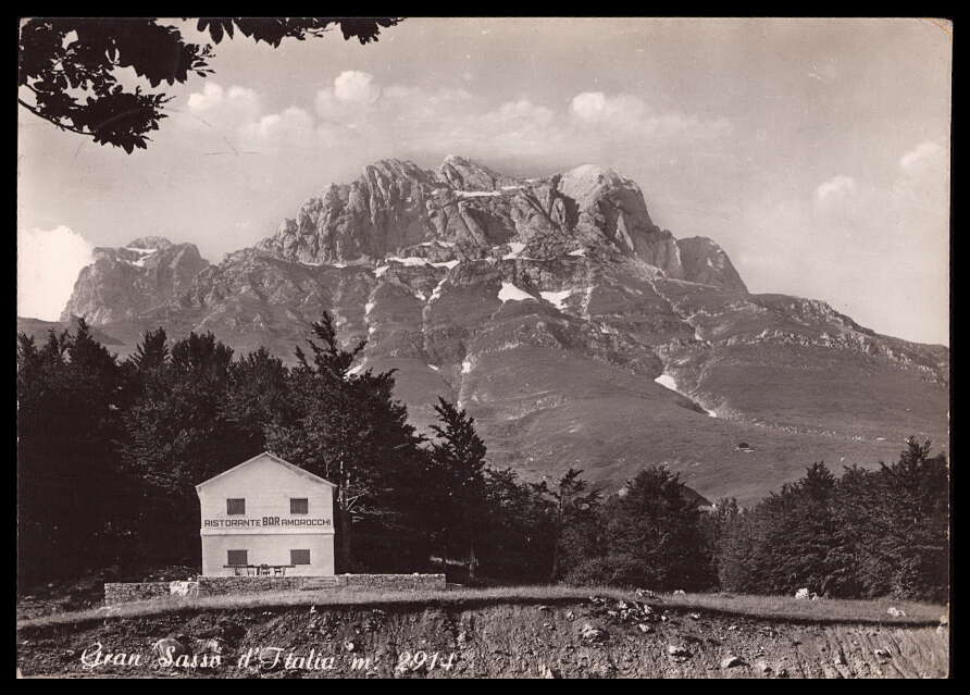 L'Aquila Città Gran Sasso Italia Bar PIEGHINA FG Foto cartolina GM0886 – fronte