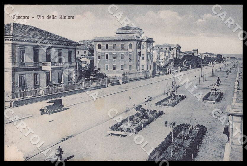 Pescara Città Via Riviera Alterocca Auto cartolina GM0890 – fronte