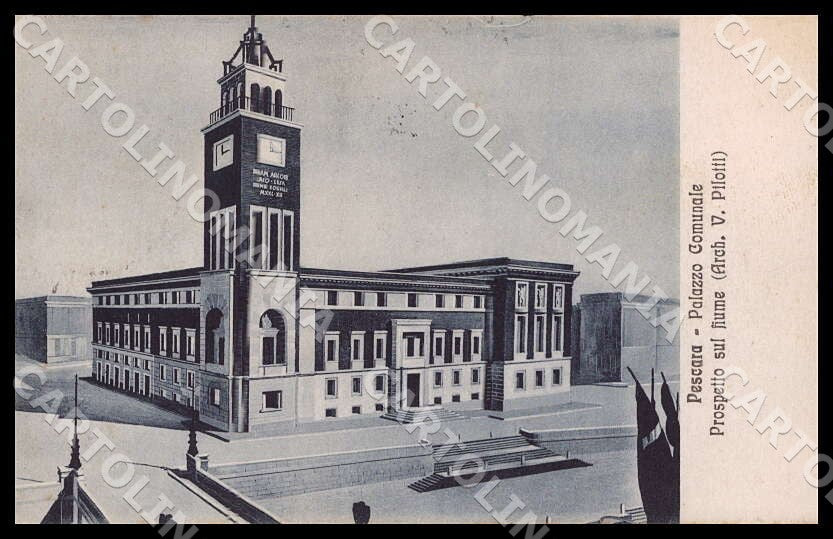 Pescara Città Palazzo Comunale Prospetto fiume Alterocca cartolina GM0892 – fronte