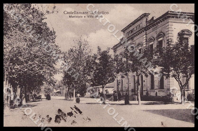 Pescara Castellammare Adriatico Municipio Villa Muzii Carretto cartolina GM0904 – fronte