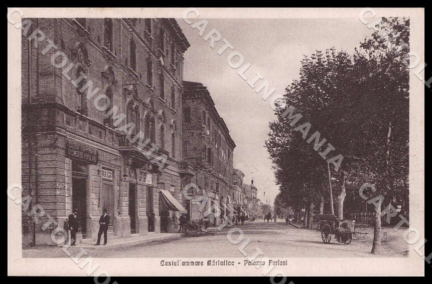 Pescara Castellammare Adriatico Palazzo Furlani Carretto cartolina GM0905 – fronte