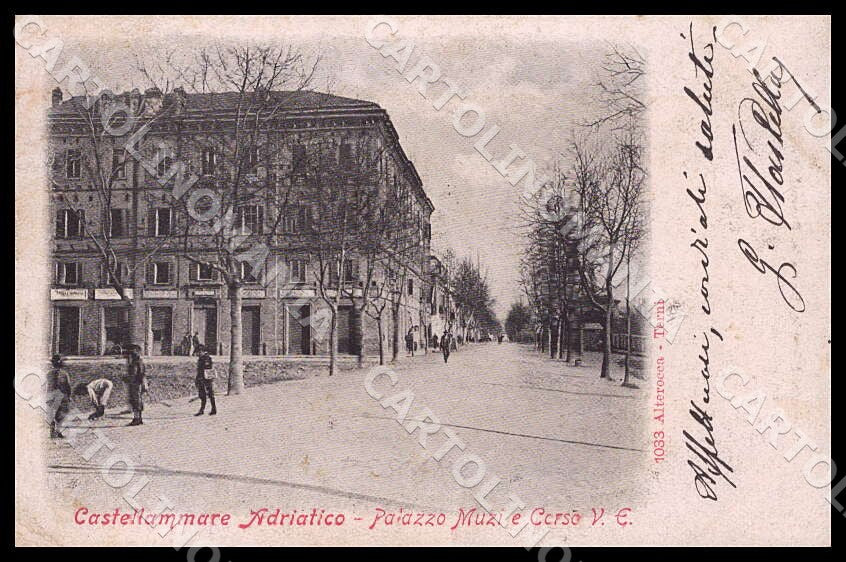 Pescara Castellammare Adriatico Palazzo Muzi Alterocca cartolina GM0908 – fronte