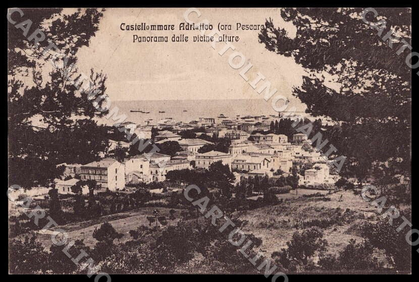 Pescara Castellamare Adriatico Panorama vicine alture cartolina GM0911 – fronte