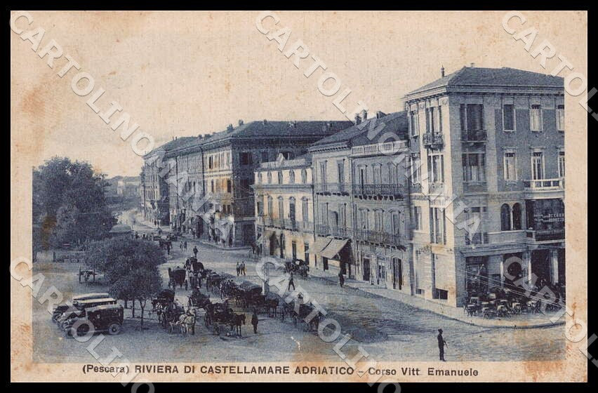 Pescara Città Riviera Castellamare Adriatico Corso Vittorio Em. cartolina GM0912 – fronte