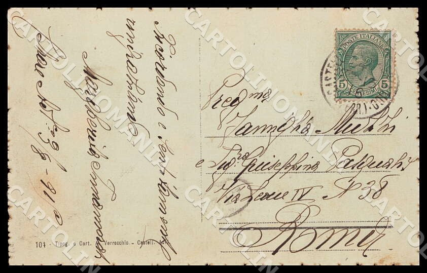Pescara Castellammare Adriatico Palazzo Regia Scuola Tecnica cartolina GM0913 – retro