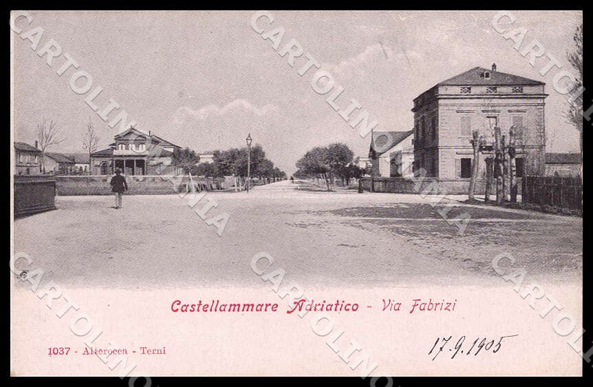 Pescara Castellammare Adriatico Via Fabrizi Alterocca cartolina GM0914 – fronte