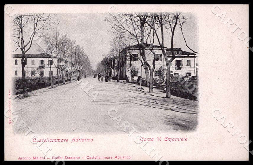 Pescara Castellammare Adriatico Corso Vittorio Emanuele cartolina GM0915 – fronte