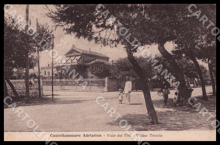 Pescara Castellammare Adriatico Viale Pini Villino Treccia cartolina GM0917 – fronte