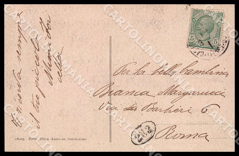 Pescara Castellammare Adriatico Viale Pini Villino Treccia cartolina GM0917 – retro