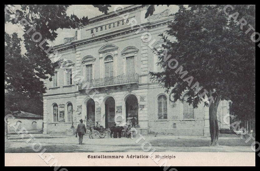 Pescara Castellammare Adriatico Municipio Carretto Cavallo cartolina GM0922 – fronte